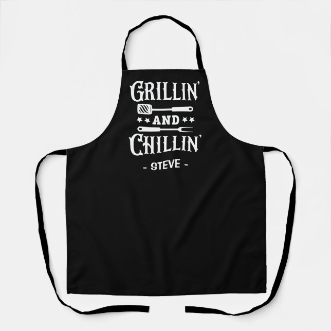 Tablier de BBQ Grillin et Chillin (Recto)
