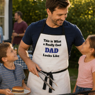 Tablier de BBQ « Papa Super Cool Personnalisé »