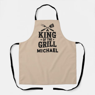 Tablier de BBQ personnalisé 'Roi du Grill' pour Pa