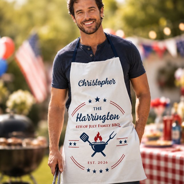 Tablier de BBQ pour la fête d'indépendance du 4 ju (Créateur téléchargé)