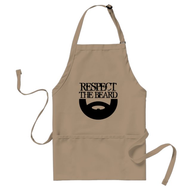 Tablier de BBQ 'Respectez la barbe' pour hommes |  (Devant)