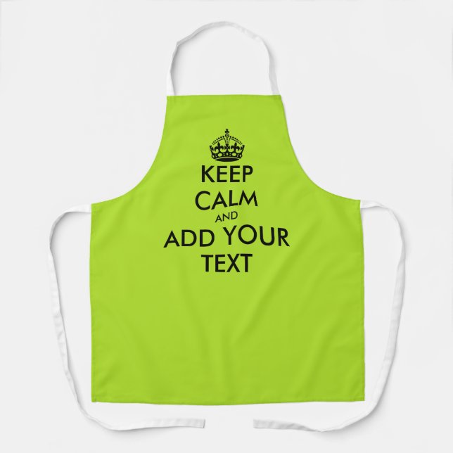 Tablier de bib vert citron avec personnalisation g (Recto)