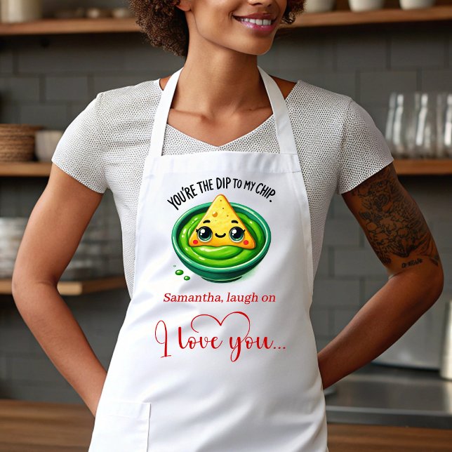 Tablier de cadeau de la Saint-Valentin personnalis (Personalized Valentine Gift Apron Cute Food Humor)