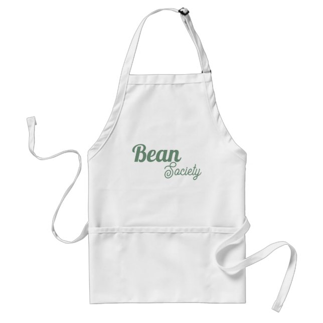 Tablier de café à motif vert Bean Society (Devant)
