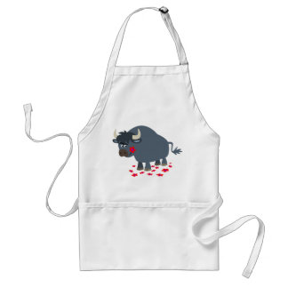 Tablier de caricature mignon et Cuisine à fleurs r