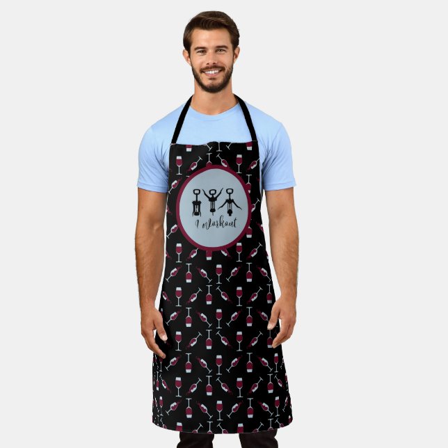Tablier de chef à vin drôle Je fais travailler Tir (Porté)