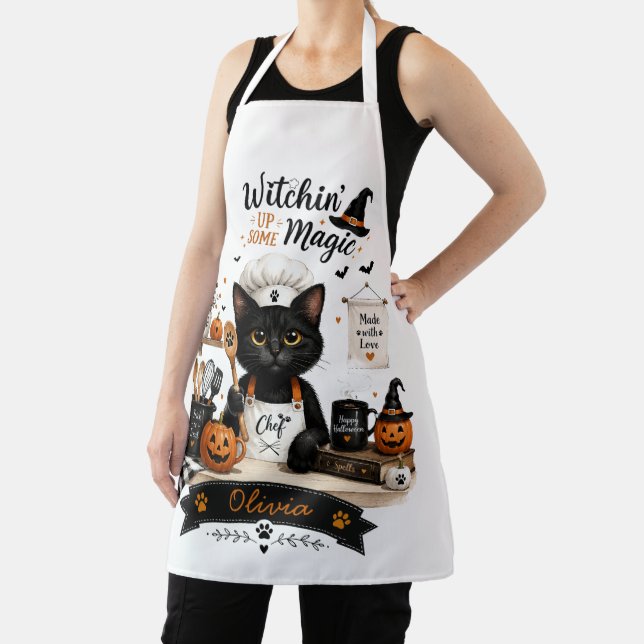 Tablier de chef de chat personnalisé pour Hallowee (Insitu)