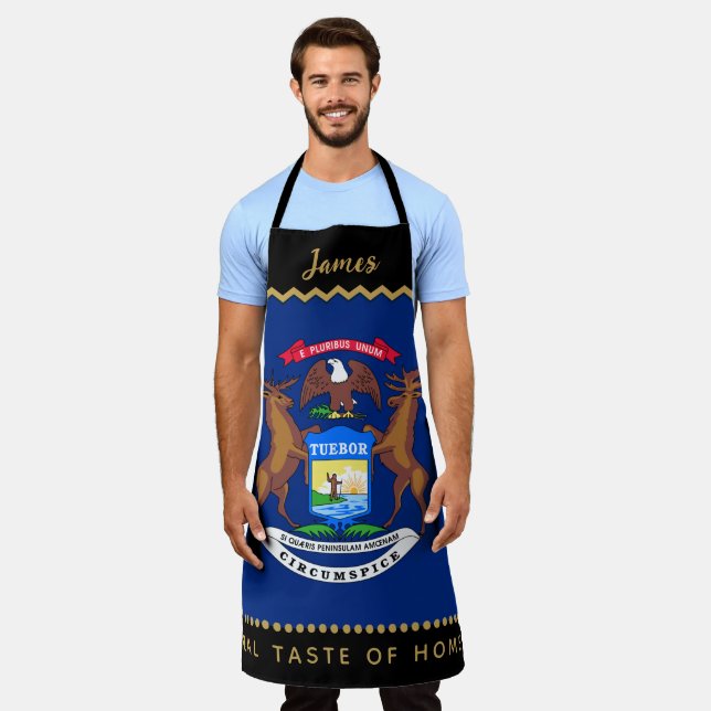 Tablier de chef de drapeau du Michigan, tablier du (Porté)