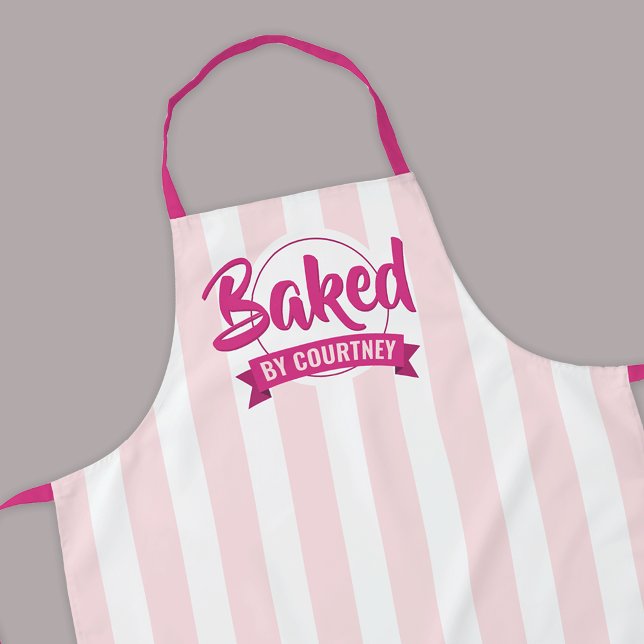 Tablier de Chef de Pâtisserie Fille aux Rayures Ro (Créateur téléchargé)