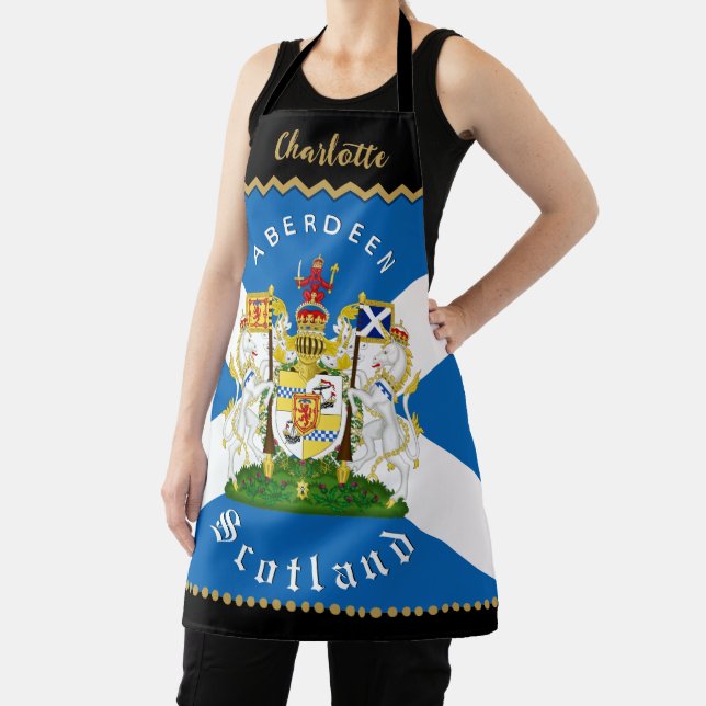 Tablier de chef d'Écosse, Aberdeen, Drapeau écossa (Insitu)