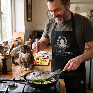 Tablier de chef Édition Noir Le Chat d'Argent