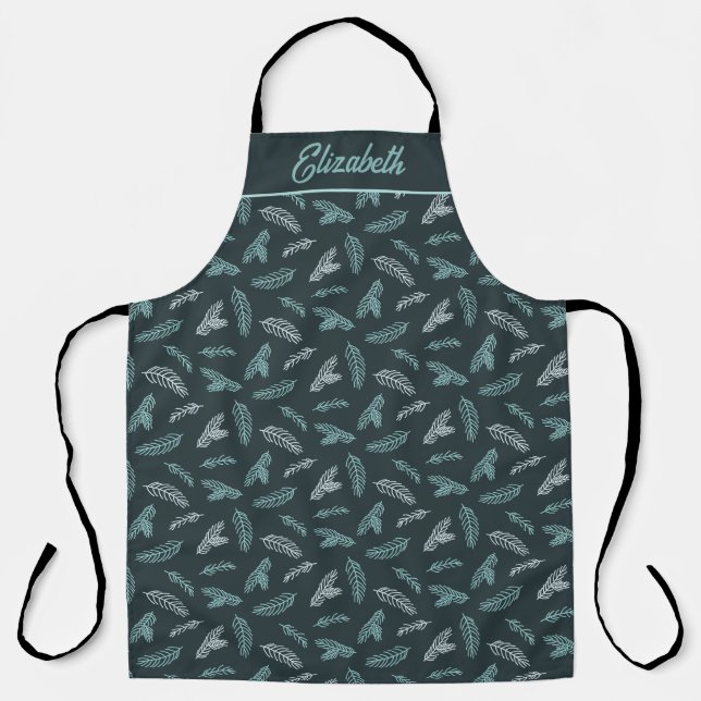 Tablier de chef Motif avec nom personnalisé (Recto)