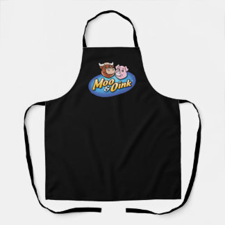 Tablier de chef noir Moo & Oink