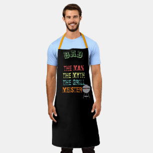 Tablier de chef noir personnalisé - Cadeau de Fête