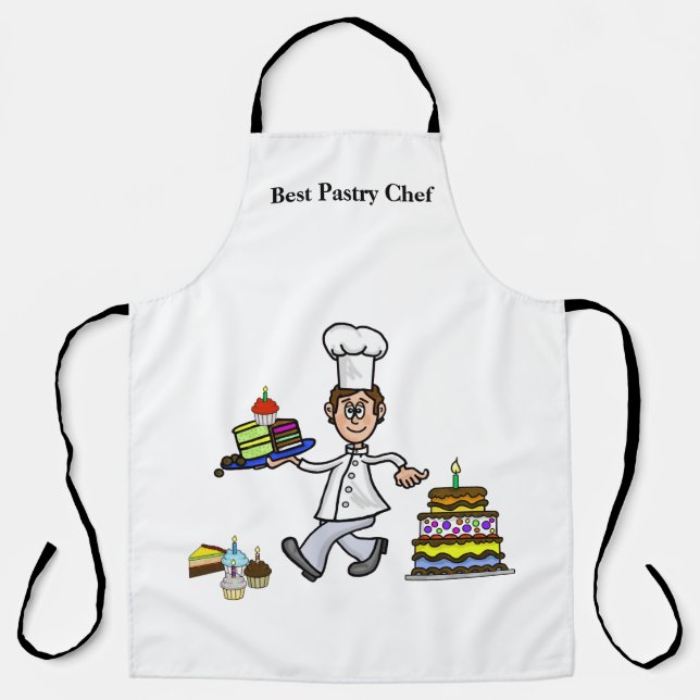 Tablier de chef pâtissier homme amusant (Recto)