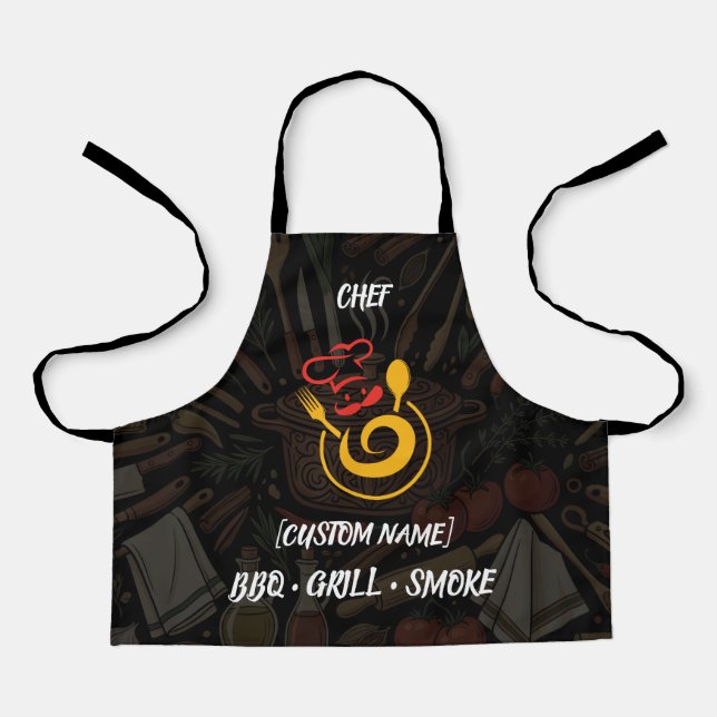Tablier de chef personnalisé pour homme (Recto)
