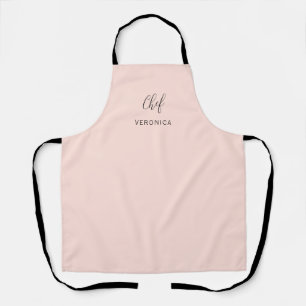 Tablier de chef personnalisé Tablier rose blush