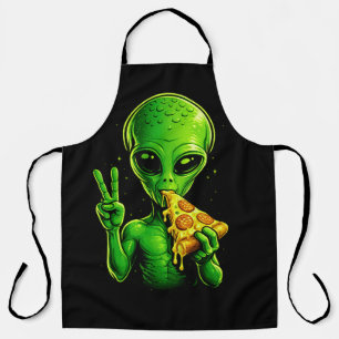 Tablier de chef pizza drôle Alien Pizza Lover Cuis