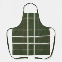 Tablier de chef Plaid Cozy Cabin Forest Green BBQ