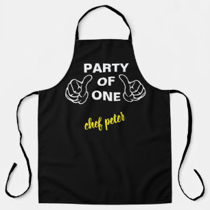 Tablier de chef "Soirée d'une personne" - Cadeau d