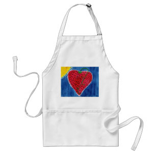 Tablier de coeur de fraise
