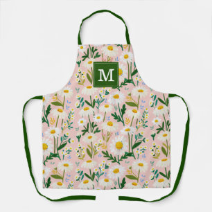 Tablier de cuisine à fleurs de marguerite mignonne