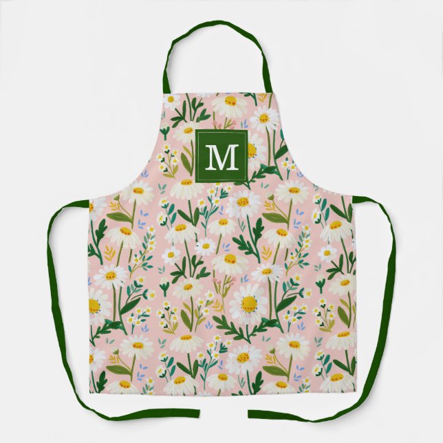 Tablier de cuisine à fleurs de marguerite mignonne (Recto)