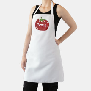 Tablier de cuisine à logo tomate rouge pour hommes
