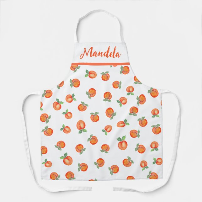 Tablier de cuisine à motif de pêche fraîche (Recto)