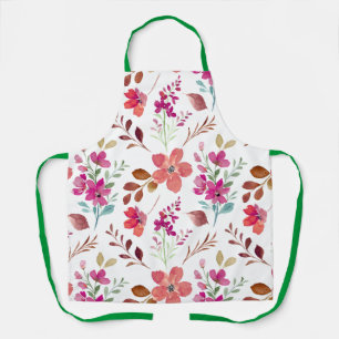 Tablier de cuisine à motif floral rétro bohème