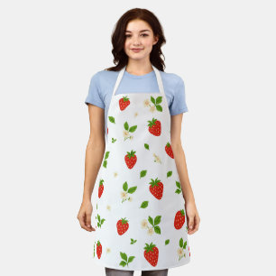 Tablier de cuisine à motif fraise
