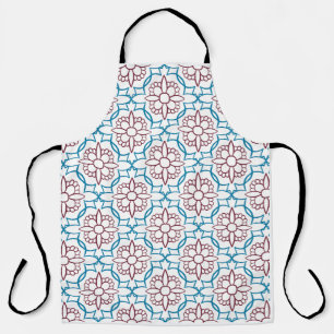 Tablier de cuisine à motif géométrique en carreaux