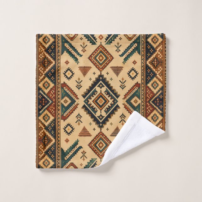 Tablier de cuisine à motif tribal Boho Aztec | Rus (Gant de toilette)