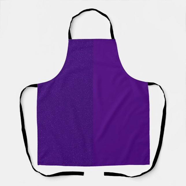 Tablier de cuisine à paillettes violet foncé – Per (Recto)