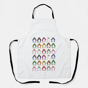 Tablier de cuisine amusant à motif de manchot colo