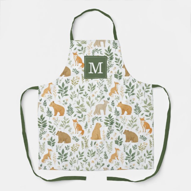 Tablier de cuisine Animaux de la forêt (Recto)