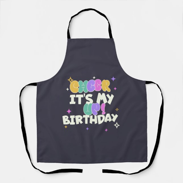TABLIER DE CUISINE ANNIVERSAIRE POUR SE FAIRE PLAI (Recto)