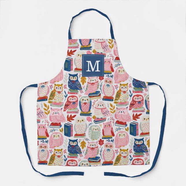 Tablier de cuisine aux chouettes mignonnes (Recto)