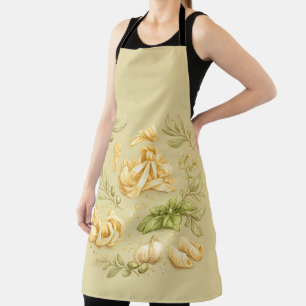 Tablier de cuisine aux herbes et pâtes italiennes