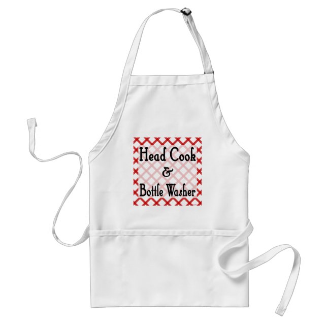 Tablier de cuisine avec dicton Chef cuisinier et l (Devant)
