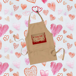 Tablier de cuisine avec mémoire de cœur d'amour