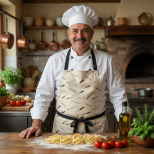 Tablier de cuisine & BBQ Couteaux italiens de styl