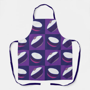 Tablier de cuisine bol à cuisson bleu violet