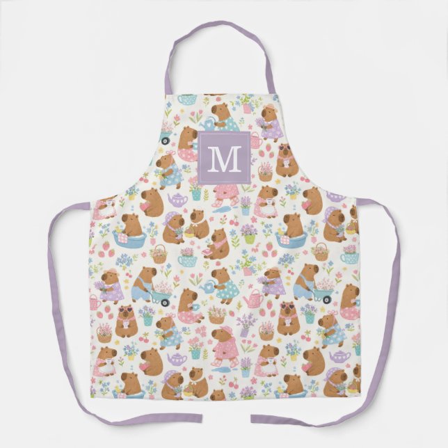 Tablier de cuisine Capybara mignon (Recto)