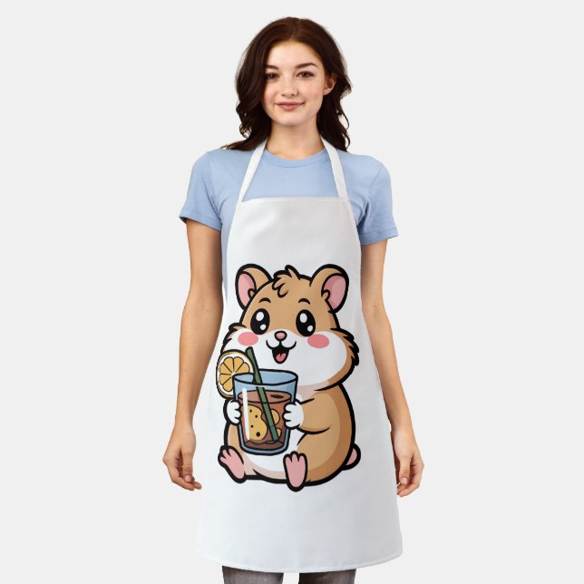 Tablier de cuisine chat fantaisiste pour amateurs  (Porté)