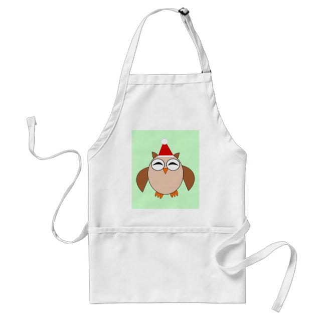 Tablier de cuisine chouette de Noël mignon (Devant)