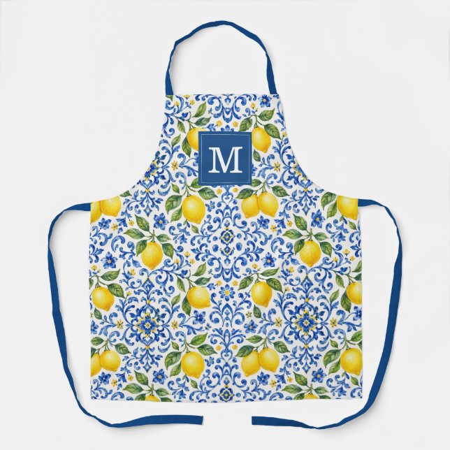 Tablier de cuisine citrons décoratifs (Recto)