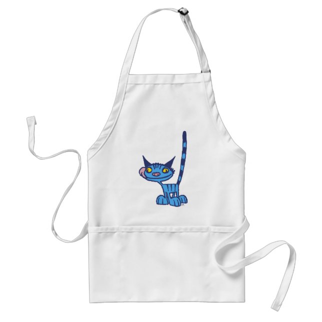 Tablier de cuisine cool Blue Cat (Devant)