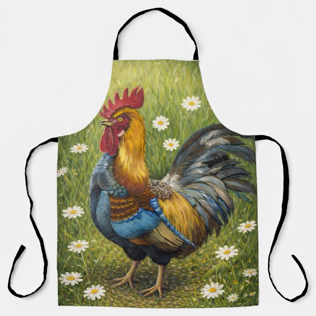 Tablier de cuisine de ferme Coq rustique (Recto)