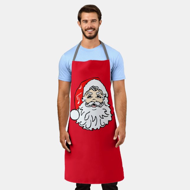 TABLIER DE CUISINE DE NOËL PÈRE NOËL (Porté)